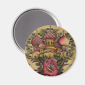 Russische Kirche Magnet (Vorderseite/Rückseite)