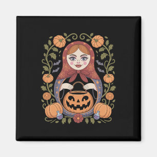Russische Kultur Khokhloma Doll Matroska Halloween Magnet