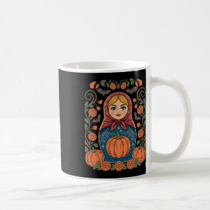 Russische Kultur Khokhloma Puppe Matroska Hallowee Kaffeetasse