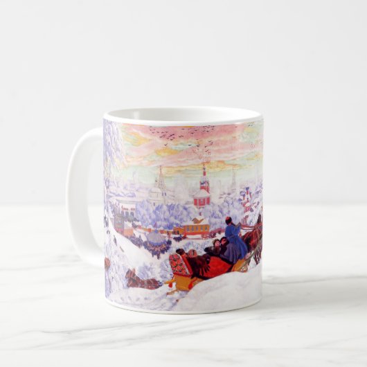 Russische Kunstweihnachtsgeschenke Tasse (Vorderseite Links)