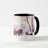 Russische Kunstweihnachtsgeschenke Tasse (VorderseiteRechts)