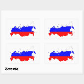 Russische Länderflagge Rechteckiger Aufkleber (Blatt)