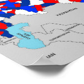 Russische Landkarte Poster (Ecke)