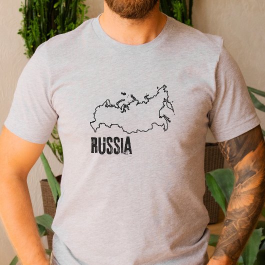 Russische Landkarte - Russland Landgrenze Form T-Shirt
