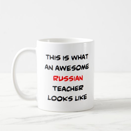 Russische Lehrerin, phantastisch Kaffeetasse (Links)