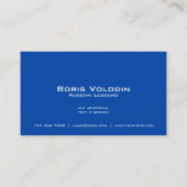 Russische Lektionen/russischer Lehrer Visitenkarte (Rückseite)