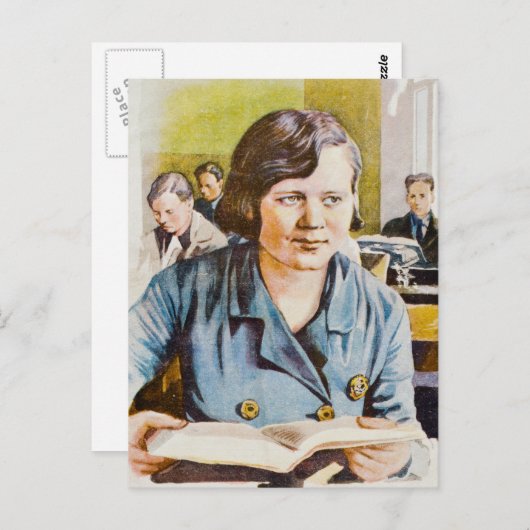 Russische Mädchen Postkarte (Vorne/Hinten)