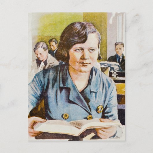 Russische Mädchen Postkarte (Vorderseite)