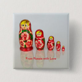 Russische Matryoshka Dolls Button