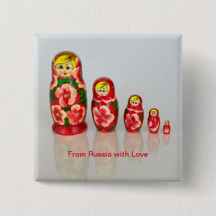 Russische Matryoshka Dolls Button