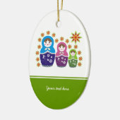 Russische Matryoshka Dolls Zollschmuck Keramik Ornament (Links)