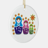Russische Matryoshka Dolls Zollschmuck Keramikornament (Rechts)