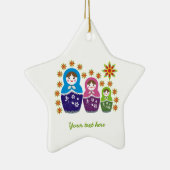 Russische Matryoshka Dolls Zollschmuck Keramikornament (Rechts)