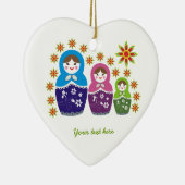 Russische Matryoshka Dolls Zollschmuck Keramikornament (Rechts)