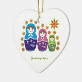 Russische Matryoshka Dolls Zollschmuck Keramikornament (Links)