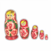 Russische Matryoshka-Puppen Aufkleber (Vorderseite)