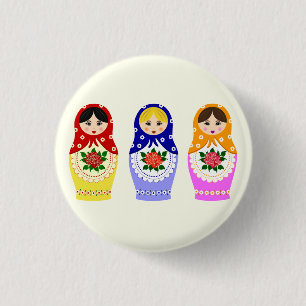 Russische matryoshka Puppen Button