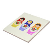 Russische matryoshka Puppen Fliese (Seite)