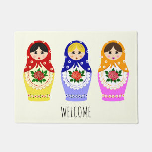 Russische matryoshka Puppen Fußmatte