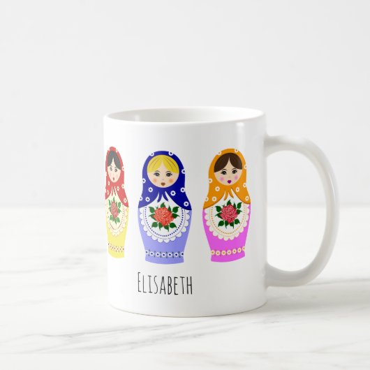 Russische matryoshka Puppen Kaffeetasse (Rechts)