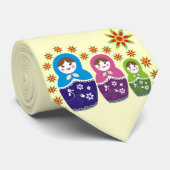 Russische Matryoshka-Puppen-Krawatte Krawatte (Gerollt)