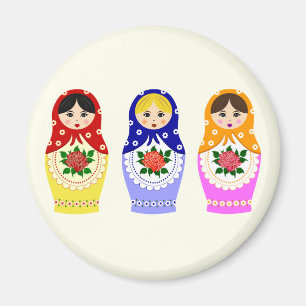 Russische matryoshka Puppen Magnet