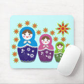 Russische Matryoshka Puppen Mousepads. Mousepad (Mit Mouse)