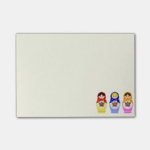 Russische matryoshka Puppen Post-it Klebezettel