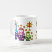 Russische Matryoshka-Puppen-Tasse Kaffeetasse (Vorderseite Links)