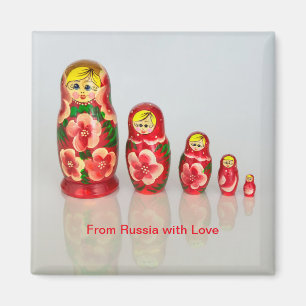 Russische Matryoshka-Stapelpuppen Magnet