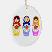 Russische matryoshka Verschachtelungspuppen Keramik Ornament (Rechts)