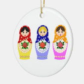 Russische matryoshka Verschachtelungspuppen Keramik Ornament (Links)