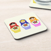 Russische matryoshka Verschachtelungspuppen Untersetzer (Linke Seite)