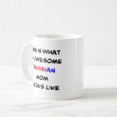 russische Mutter, großartig Kaffeetasse (Vorderseite Links)