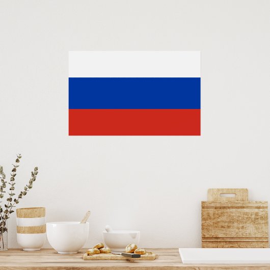 Russische Nationalflagge Poster (Küche)