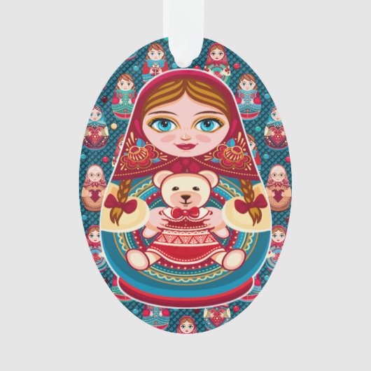 Russische Nest-Puppe Ornament (Vorderseite)