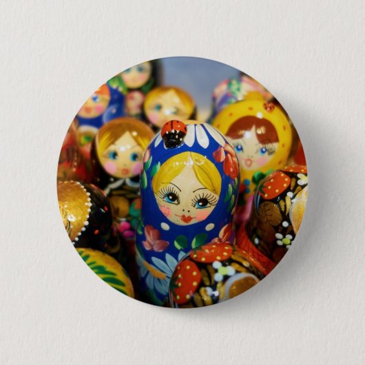 Russische Nesting Dolls Button (Vorderseite)