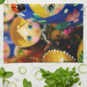 Russische Nesting Dolls Geschirrtuch (Gefaltet)