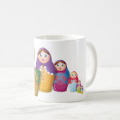 Russische Nesting Dolls Kaffeetasse (VorderseiteRechts)