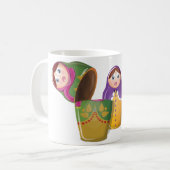 Russische Nesting Dolls Kaffeetasse (Vorderseite Links)