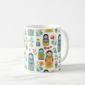 Russische Nesting Dolls Kaffeetasse (VorderseiteRechts)