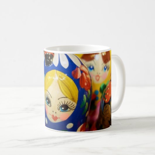 Russische Nesting Dolls Kaffeetasse (VorderseiteRechts)