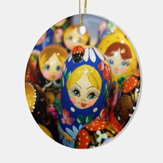 Russische Nesting Dolls Keramik Ornament (Links)
