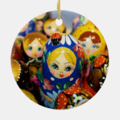 Russische Nesting Dolls Keramik Ornament (Hinten)