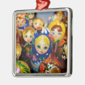 Russische Nesting Dolls Ornament Aus Metall (Links)