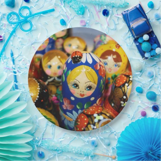 Russische Nesting Dolls Pappteller (Party)