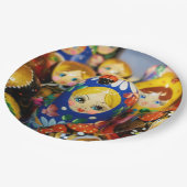 Russische Nesting Dolls Pappteller (Schrägansicht)