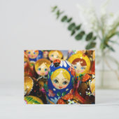 Russische Nesting Dolls Postkarte (Stehend Vorderseite)