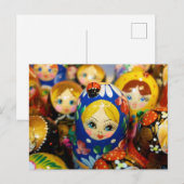 Russische Nesting Dolls Postkarte (Vorne/Hinten)