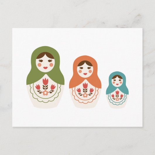 Russische Nesting Dolls Postkarte (Vorderseite)